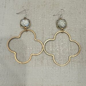 Gold Geometric Dangle Earrings